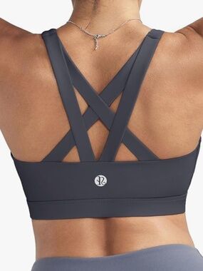 Running Girl Women's Crisscross Back Sports Bra - Dusty Purple - X-Large